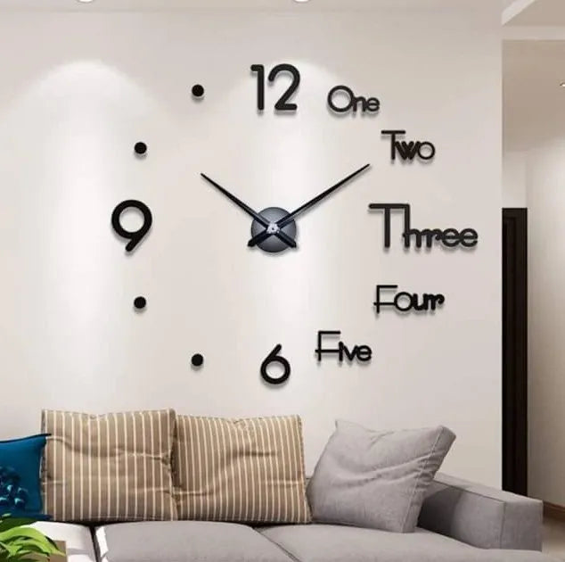 DIY 3D Wall Clock Modern Designed Clock