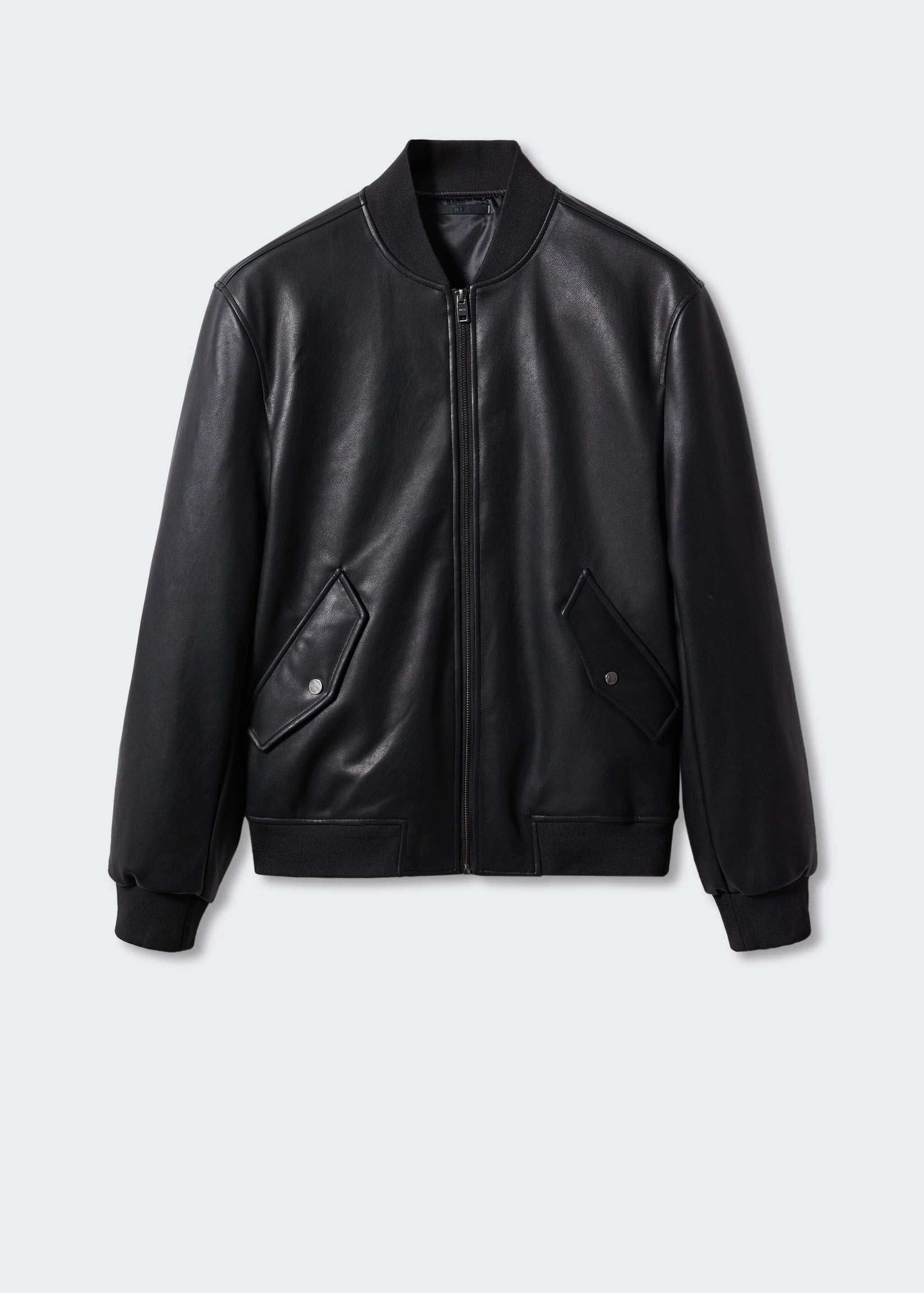 Men’s Black Bomber Leather Jacket