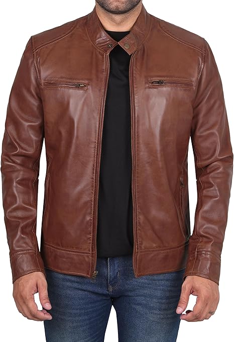Men's Cafe Racer Leather Jacket