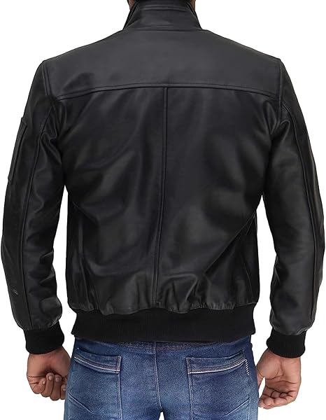 Leather Bomber Jackets Black