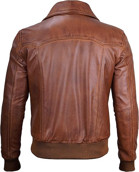 Craig Men's Brown Bomber Leather Jacket