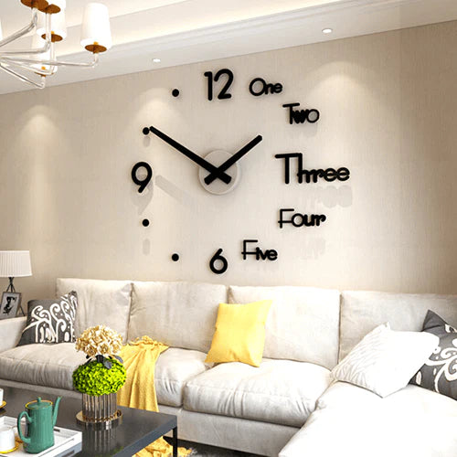 DIY 3D Wall Clock Modern Designed Clock