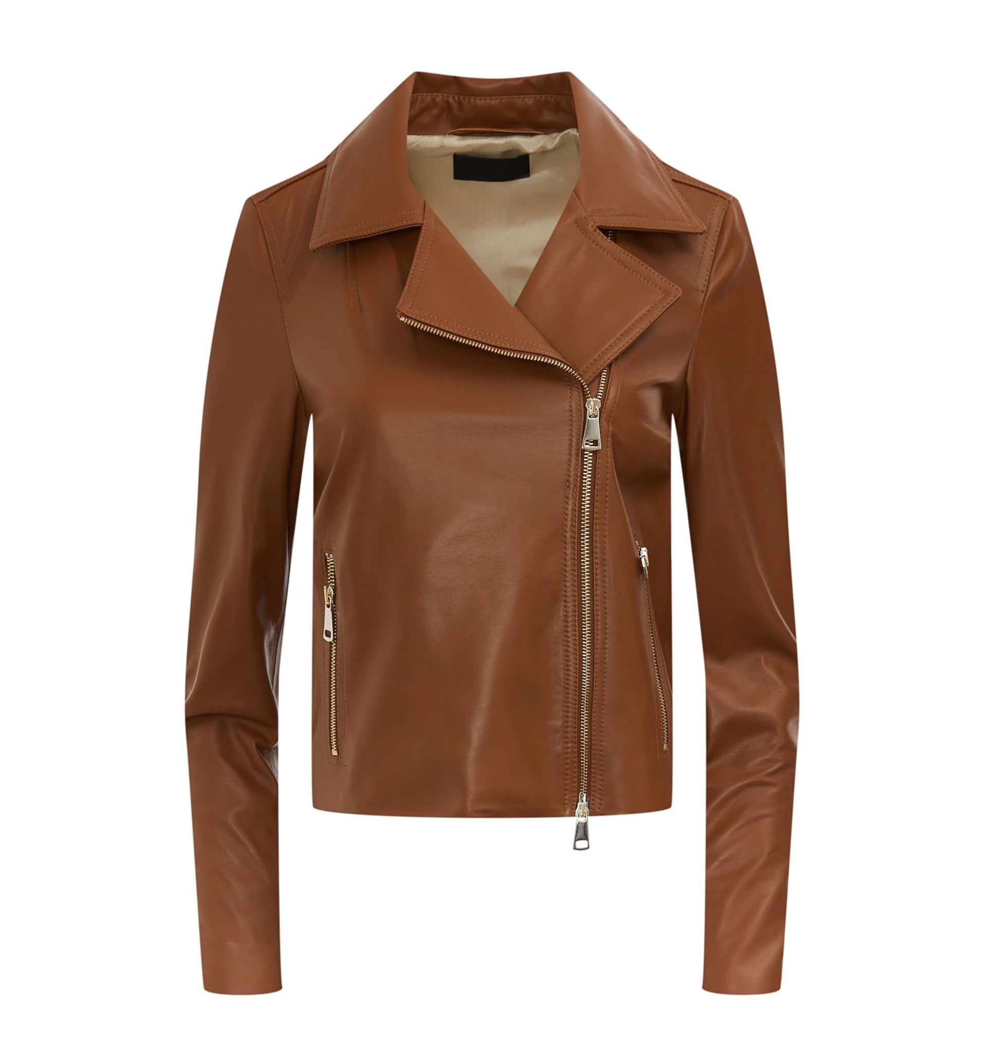 Elegance Caramel leather jacket