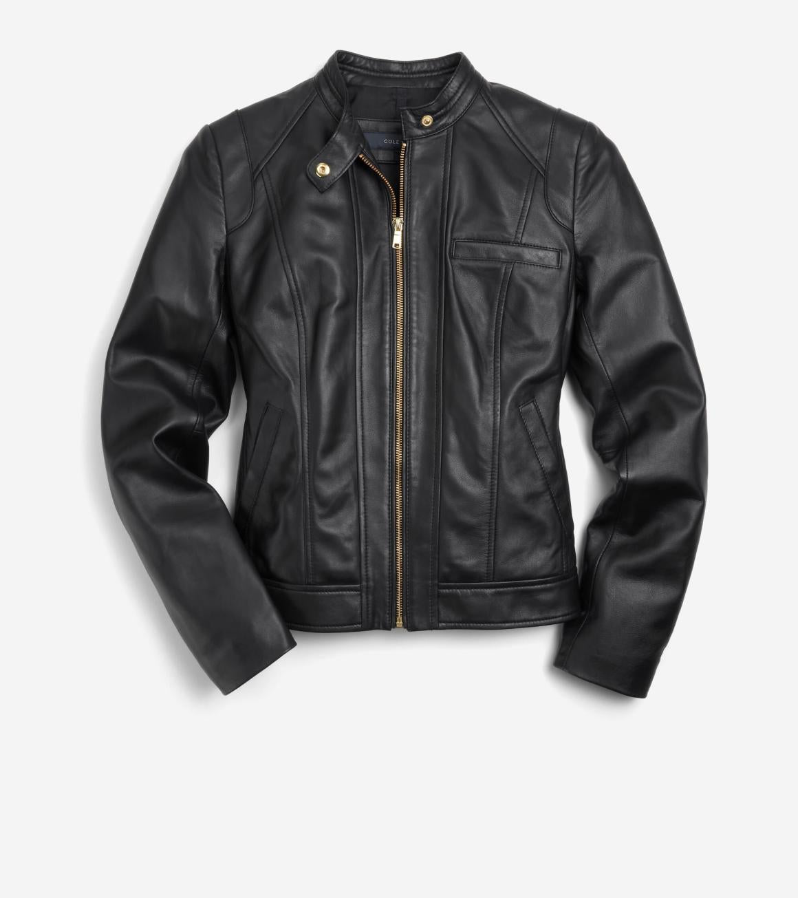 Women's Lambskin Leather Jacket Black